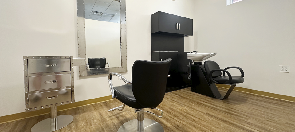 view inside a suite at Gallery of Hair Colorists Salon Suite Rentals